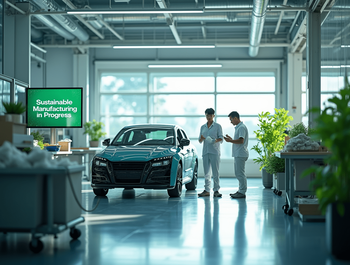 sustainable automotive manufacturing facility using regenerated MMA chemicals.