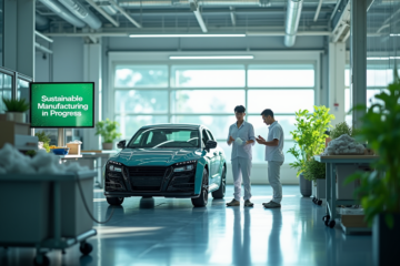 sustainable automotive manufacturing facility using regenerated MMA chemicals.