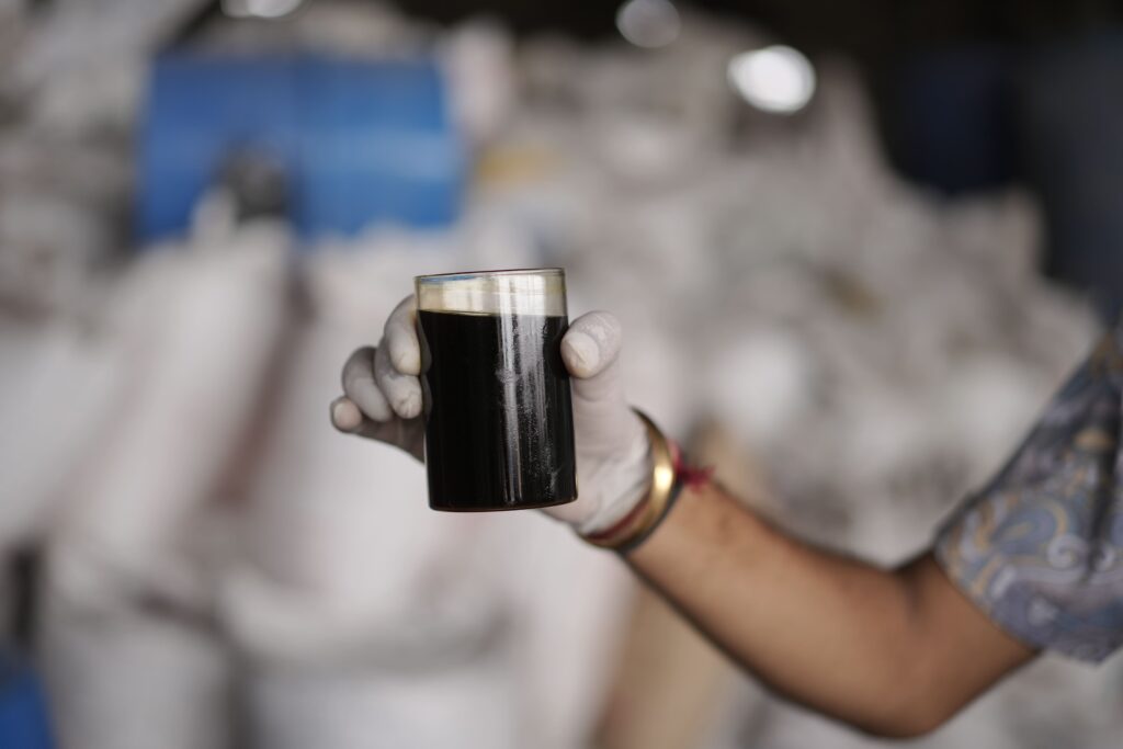 Regenerated MMA monomer manufacturing process inside MMA Chemicals’ production facility in Rajkot, India