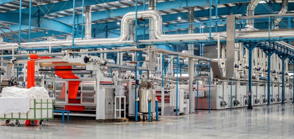 Industrial facility with tanks and piping system used by MMA Chemicals for MMA monomer production